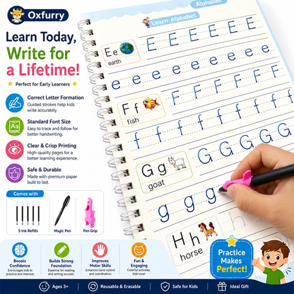 OXFURRY magic writing kit in four different languages.
