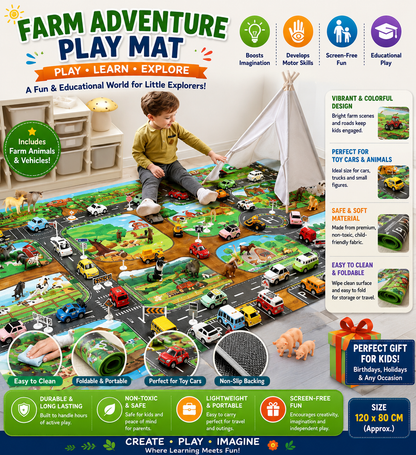 Oxfurry™ Montessori Adventure Road Rug
