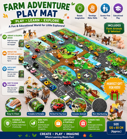 Oxfurry™ Montessori Adventure Road Rug