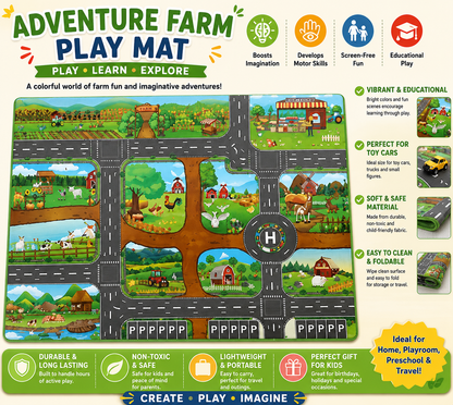 Oxfurry™ Montessori Adventure Road Rug