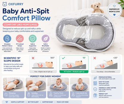 Oxfurry Baby Anti-Spit Comfort Pillow