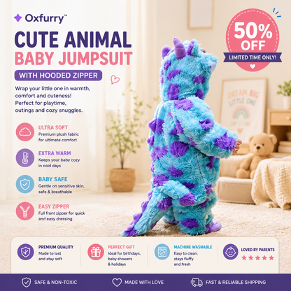 Oxfurry™ Cozy Monster Baby Jumpsuit