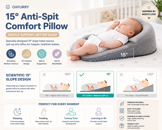 Oxfurry Baby Anti-Spit Comfort Pillow