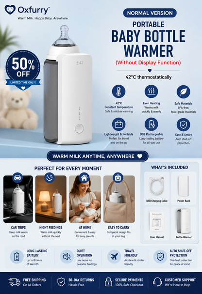 Oxfurry Smart Portable Baby Bottle Warmer