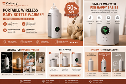 Oxfurry Smart Portable Baby Bottle Warmer